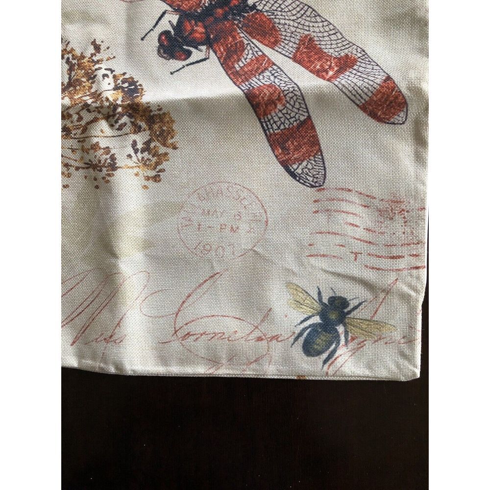 Set of 5 NWOT Dragonfly Honey Bee 20"x20" Pillow Covers Printed On Both Sides - Picture 2 of 5